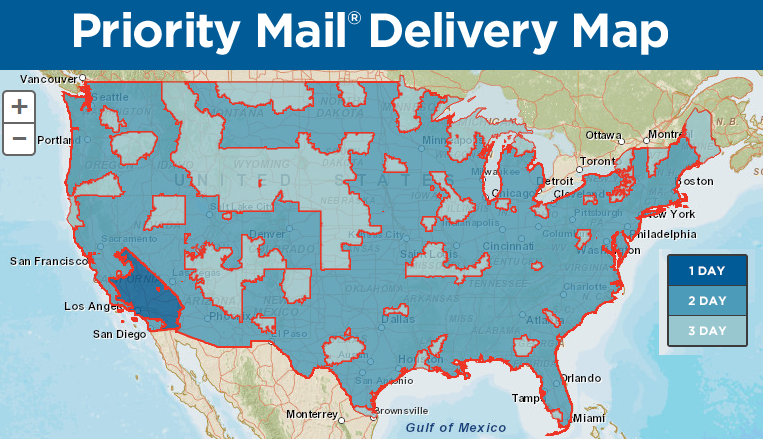 Usps Priority Mail Zones Map