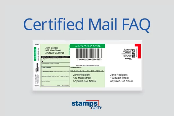 Certified Mail Rate Chart