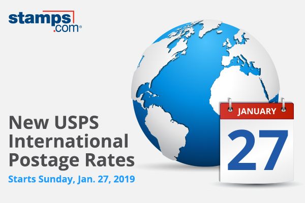 New USPS international postage rates starts Sunday, January 27, 2019