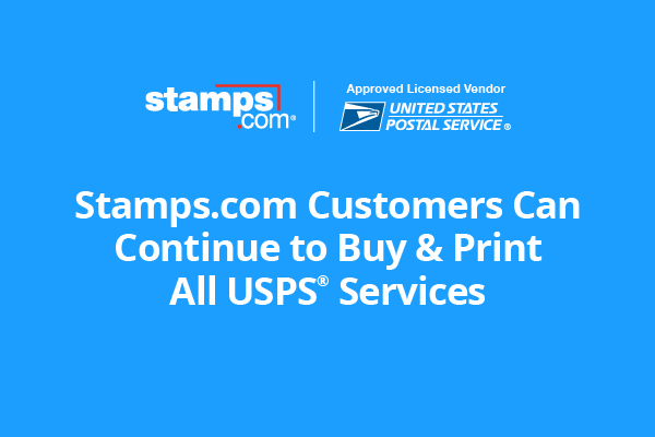 Stamps.com customers can continue to buy & print all USPS services