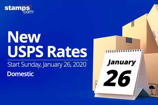 New USPS Rates. Start Sunday, January 26, 2020. Domestic