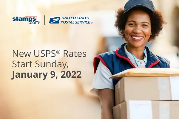 New USPS Rates start Sunday, January 9, 2022